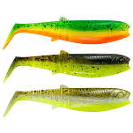 Savage gear SVS77109 Cannibal Shad Мягкая приманка 100 mm 9g 40 единицы Золотистый Motoroil Uv