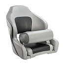 Кресло с болстером Delux Sport Flip Up, обивка угольный/серый винил Marine Rocket MR10405