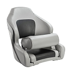 Кресло с болстером Delux Sport Flip Up, обивка угольный/серый винил Marine Rocket MR10405
