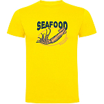 Kruskis CA65500103C068 Футболка с коротким рукавом Seafood Squid Желтый Yellow S