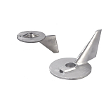 Enrico polipodio 2626417 Yamaha 130-205-230-260HP цинковый ребристый анод  Silver 100 x 82 mm 