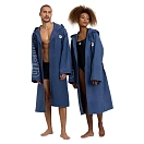 Купить Arena 0000005308-201-S Халат Zeal Plus Голубой  Navy / White S 7ft.ru в интернет магазине Семь Футов