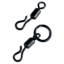 Купить Carp spirit ACS290022 Вертлюг Fast Snap с кольцом Серебристый Black 7ft.ru в интернет магазине Семь Футов