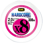 Duel 310306 Hardcore X8 Плетеный 300 m Бесцветный Multicolour 27 Lbs 