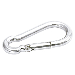 Talamex 74225060 RVS Классический карабин 10 Единицы Серебристый Grey 60 mm 