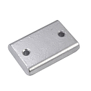 Купить Enrico polipodio 2626010 Закрылки Rectangular цинковый анод Silver 73 x 48 x 10 mm  7ft.ru в интернет магазине Семь Футов