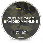 Avid carp A0560010 Outline Плетеный 600 m Зеленый  Camo 30 Lbs 