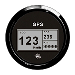 Спидометр-компас цифровой с GPS 12-24В 0-999 км/ч Ø96x55мм Ø85мм черный-черный с подсветкой и 32-канальной антенной, Osculati 27.781.02