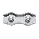 Купить Forniture nautiche italiane 606195 Двойной зажим для веревок из нержавеющей стали Серебристый Silver 5 mm  7ft.ru в интернет магазине Семь Футов