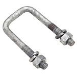 Seachoice 50-57201 SQ U-Bolt Зажим оси с пластиной 7/16´´-14 Серебристый Grey 1 5/8 x 3 9/16 x 1 3/4´´ 