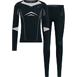 Odlo 196082-21099-M Набор базовых слоев Fundamentals Performance Warm Черный Dark Sapphire / Silver Cloud M