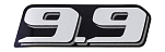 Наклейка капота Suzuki DF9.9A (9.9), задняя, черный с 21 г. 6143589L40YAY