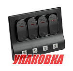 Панель бортового питания 4 переключателя, индикация, автоматы (упаковка из 6 шт.) AAA 10324_pkg_6