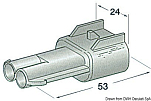 Разъем водонепроницаемый MTA серии Seal 2.8 2-контактный тип "папа" 53 x 24 мм 5 шт, Osculati 14.235.40