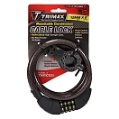Купить Trimax locks 255-TNRC126 Trimaflex Non-Coiled Resettable Combination Замок С Тросиком Black 7ft.ru в интернет магазине Семь Футов