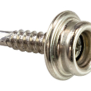 Нижняя часть кнопки DOT на шурупе 15.88 мм с буром, материал кнопка, никелированная латунь, шуруп - нержавеющий 93X81030172A