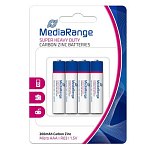 Mediarange 900239290 Mrbat141 Щелочные батареи типа ААА 4 единицы измерения Blue / White