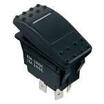 Euromarine 002865 Off-Mom Водонепроницаемый с подсветкой 3 Контакты Рокер выключатель Black 21 x 36 mm