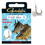 Gamakatsu 140327-00800-00020-00 Booklet Baitband G1-103 Связанные Крючки 0.200 Mm Черный Bronze 8 