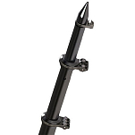 Taco metals 236-OT0318HDBKA Deluxe Aluminium Tele-Outrigger Pole Черный Silver Black