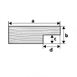 Бордюр ARC T042 из тика 54 х 18 х 1220 мм для сборки решеток, Osculati 71.117.03