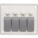 BLUE SEA 8272 Водонепроницаемый распределительный щит Contura, 4 секции / белый