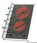 Электрическая двухконфорочная варочная панель с поверхностью из стеклокерамики 290 x 510 мм, Osculati 50.100.43