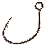 Mustad 10850AP-TS-1/0-6A Ruthless In-Line Single Крючки С Одним Глазком Titan Steel 1/0