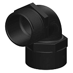 Trudesign TRU90634 Упакованные с внутренней и наружной резьбой 90° Локтевой соединитель Черный Black 2´´