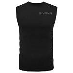 Givova MAE010-0010-2XL Безрукавная базовая футболка Corpus 1 Черный Black 2XL