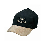 Яхтенная универсальная кепка "Hello Sailor" Nauticalia 6241 черная из хлопка