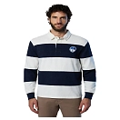 Купить North sails 692338-C001-M Поло с длинным рукавомным рукавом Logo Белая Navy Blue / Marshmallow M 7ft.ru в интернет магазине Семь Футов