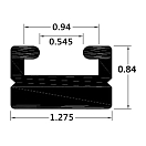 Купить Склиз Sledex 26 (24) профиль для Polaris Длина: 1422 мм, цвет: черный OEM: 226-56-80 в интернет магазине Семь Футов