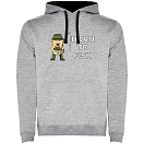 Купить Kruskis SU1067065802K150 Толстовка с капюшоном Born To Fish Two-Colour Серый Heather Grey / Black 3XL 7ft.ru в интернет магазине Семь Футов