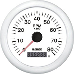 Recmar RECKY07308 0-8000 RPM Тахометр Белая  White 100 mm 
