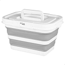 Купить Aktive 63112 складная корзина 7L  White / Grey 7ft.ru в интернет магазине Семь Футов