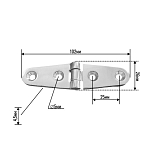 Петля узкая 102х26х4,5мм SUNFINE