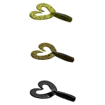 Zoom bait 11034046 Fat Alber Twin Tail Мягкая Приманка 89 Mm Многоцветный Chartreuse Pearl
