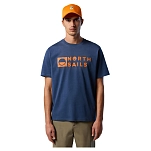 North sails 693028-0787-XS Футболка с коротким рукавом Graphic 693028 Голубой Dark Denim XS