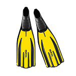 Ласты для дайвинга с закрытой пяткой Mares Avanti Quattro Power 410301 размер 40-41 желтый