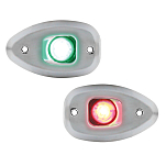 Комплект бортовых огней с отверстиями под винты Lalizas Micro LED 12 74362 112,5° цвет хром свет красный/зелёный
