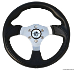 Tender steering wheel black/polished SS Ø 280 mm, 45.138.01
