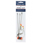 Flashmer BC34 Metal Clip Лидер 3 крючки Серебристый Silver 4 