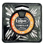 Kolpo 1562006 Torpille Ассортимент свинцовой коробки Square Box  Silver 2-3-4-5-6-7-8 g