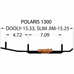 Коньки для лыж снегохода Polaris DP4-1300 DP4-1300 Woody's