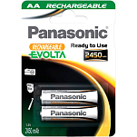 Panasonic P6E/2B2450 1x2 NiMH Mignon AA 2450mAh Аккумуляторы Evolta Белая