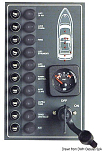 Электрический щиток влагозащищенный IP56 с 10 выключателями 12В 15А 270x160 мм, Osculati 14.708.00