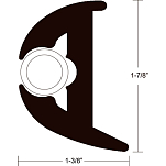 Taco metals 236-V112423BBK702 Комплект гибких виниловых накладок 70´ Черный 7/8´´ x 1 1/16´´ 