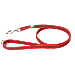 Julius k-9 216GM-R-DP Прорезиненный тренировочный поводок 20 mm Красный Red 15 m