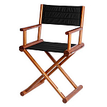Складной стул Marine Business 63011NG 520x480x900мм из тика и черной олефиновой ткани